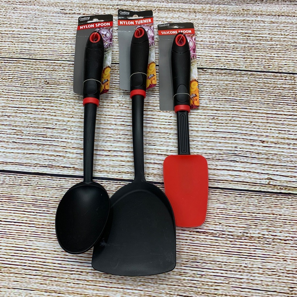 Cooking Concepts Kitchen Utensils Set Nylon Spoon‎ Turner Silicone Spatula NWT